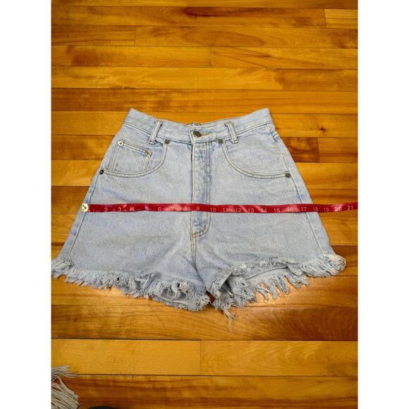 Vintage Jean Shorts, Nada Nuff High Rise Light Wash, W24", 80s 90s, Cutoffs XS - Picture 6 of 10